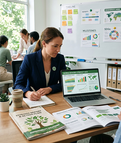 lady writing ecology reports