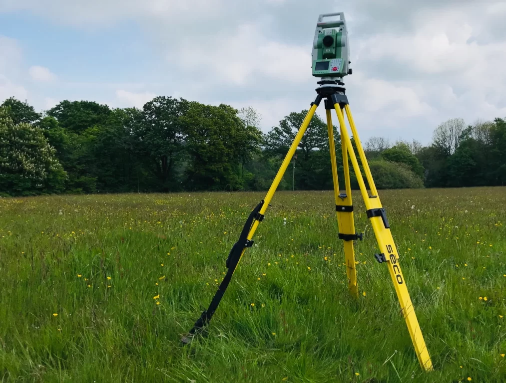 Electronic Total Station being used in a Topographical Survey Image