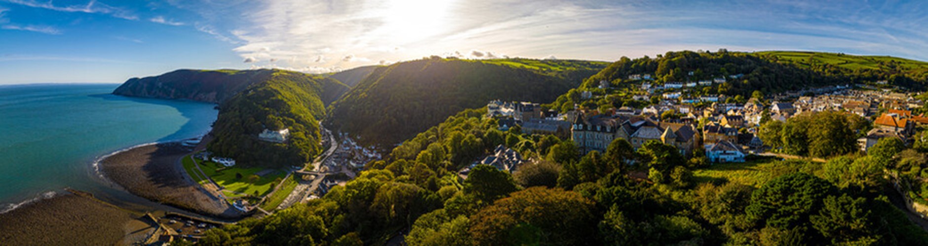 The devonshire coastline at sunrise