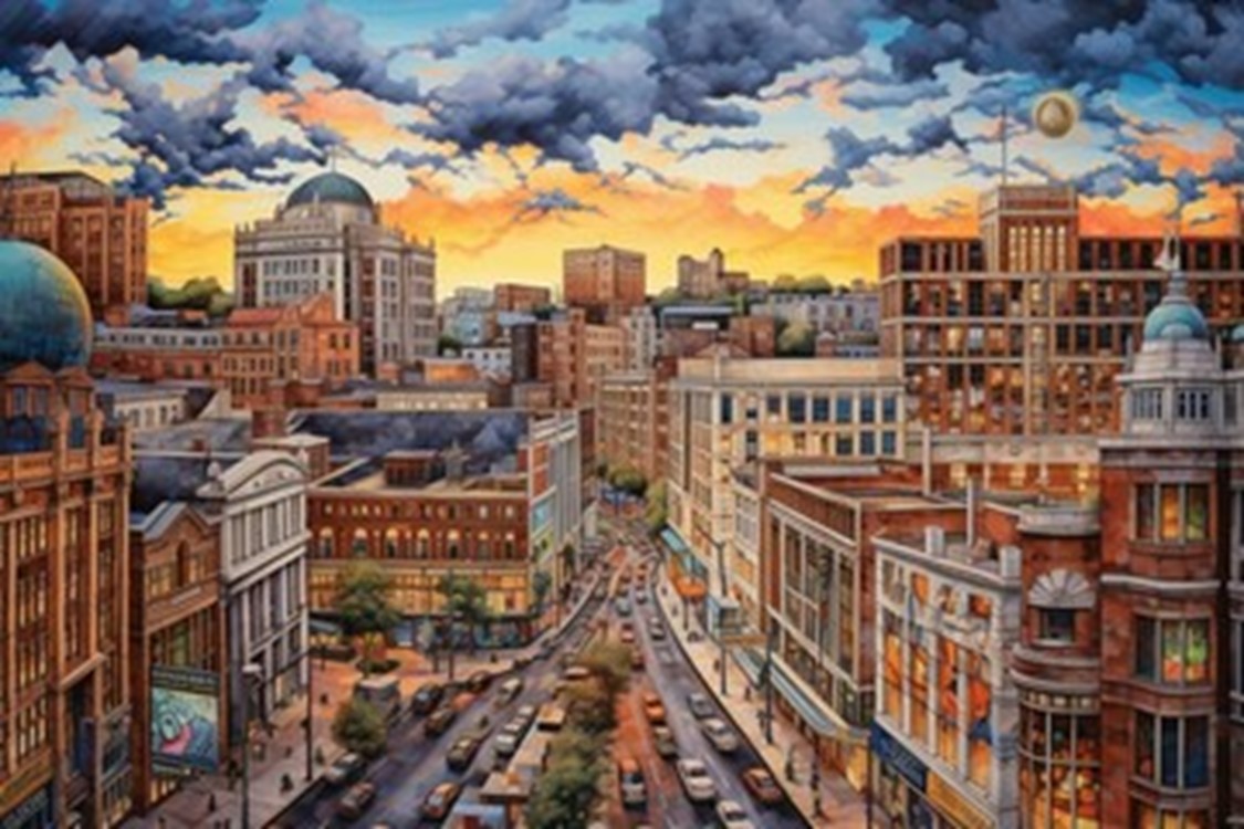 birmingham at sunset