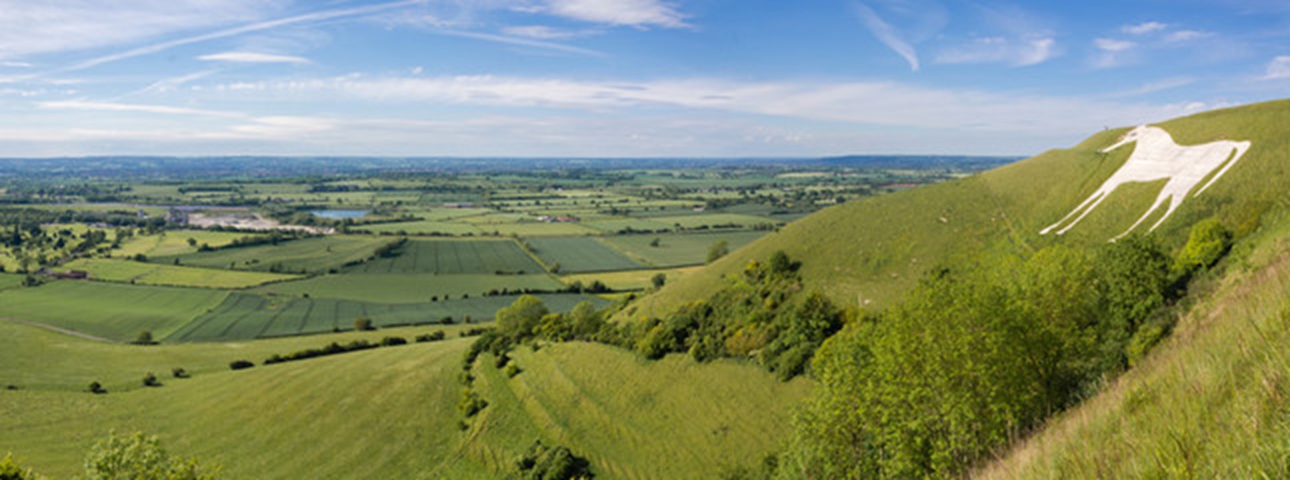 chalk horse in the wiltshire hills