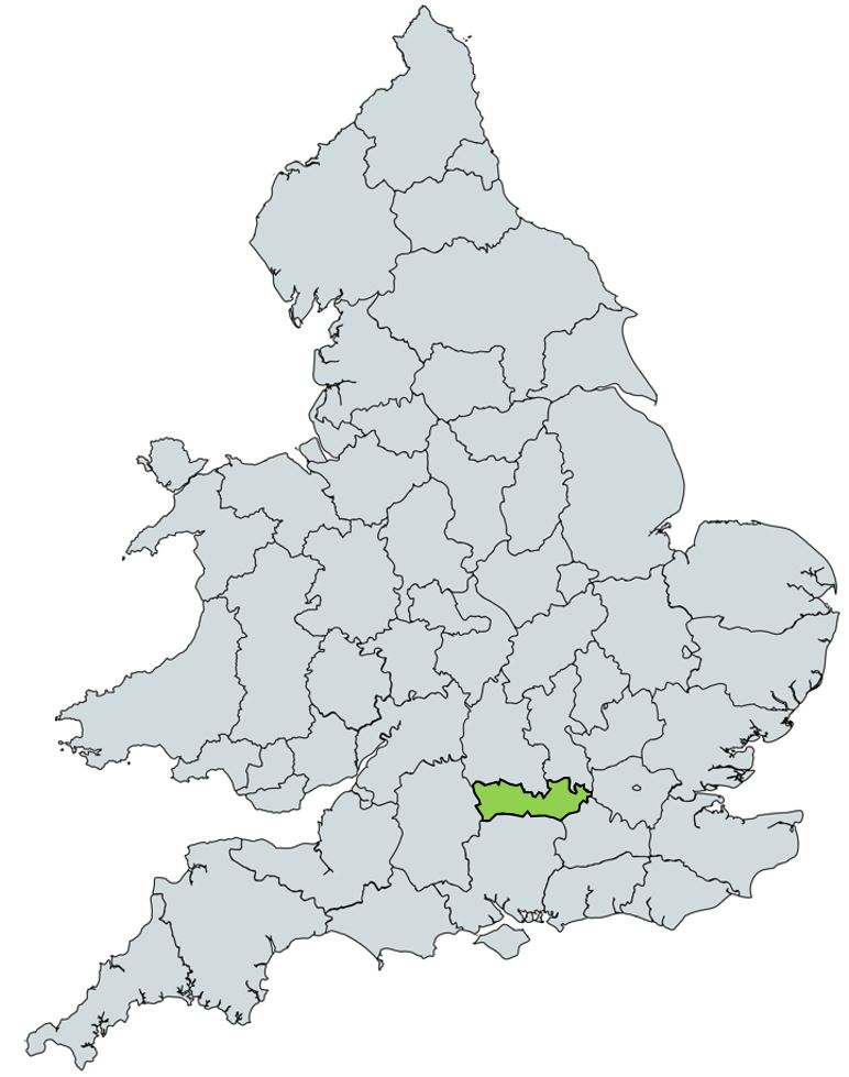 Map of UK with Berkshire highlighted