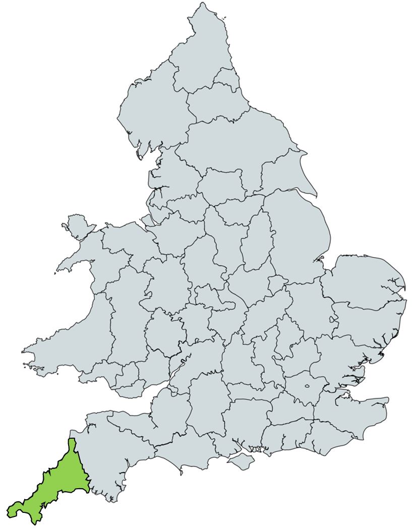 Map of UK with Cheshire shire highlighted
