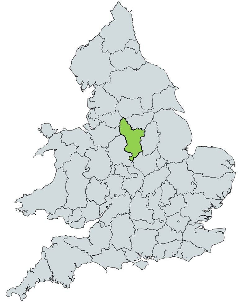 Map of UK with Cumbria shire highlighted