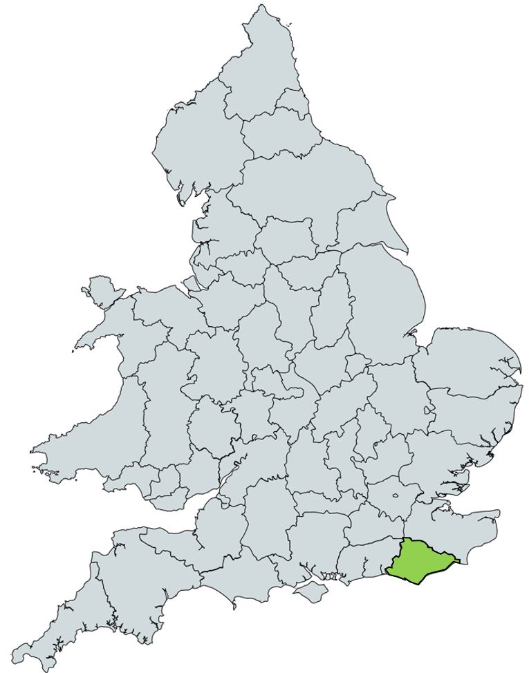 Map of UK with Essex highlighted