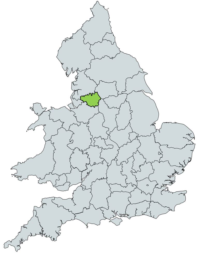 Map of UK with Manchesterhighlighted