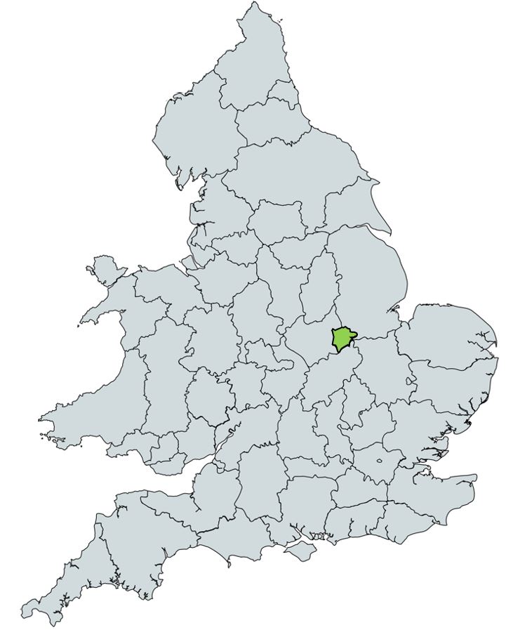 Map of UK with Rutland highlighted